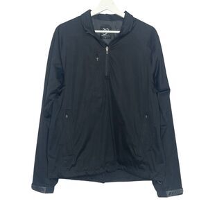 Zero Restriction Black Long Sleeve Quarter Zip 1/4 Pullover Windbreaker Sz M